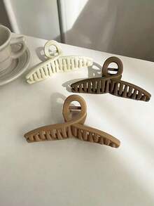 4个装女士发夹，简约风格发饰，适合厚发/细发，优雅十字哑光简约设计发卡，纯色发夹，打造复古发型，家居浴室装饰，秋季装饰，返校季发饰