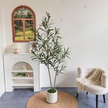 1 件 120-180 厘米新款人造橄榄树树枝假植物现代塑料叶子装饰品室内外逼真仿真植物适用于家庭办公室花园房间装饰 - 彩色 - 查看 9