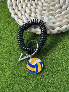 个性化排球钥匙扣礼品，送给段街运动员的礼物，感恩节和圣诞节礼物 - 黃色 - 查看 68