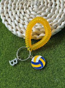 个性化排球钥匙扣礼品，送给段街运动员的礼物，感恩节和圣诞节礼物 - 黃色 - 查看 144