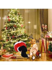 红色圣诞树腿圣诞树装饰品毛绒门饰圣诞老人腿圣诞装饰家居挂饰 - 彩色 - 查看 5