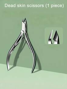 1/2/3 Stücke Silber Japanische Nagelhautschere, Edelstahl Nagelhautschneider mit Nagelhautschieber, professionelle Nagelpflegewerkzeuge für Salon-Qualität Nagelhaut- und Hornhautentfernung