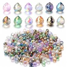 50颗9x8毫米璀璨交响乐彩色切割闪亮玻璃水滴草莓珠，适用于窗户装饰、悬挂装饰、人造水晶玻璃珠——珠宝制作DIY珠子和珠子组合，适合制作独特的手链、耳环、水晶手机壳、发饰、吊坠、服装装饰和工艺品——是创意项目和时尚配饰的理想之选 - 水滴珠 - 查看 11