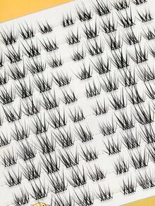 100 Pcs C Curl Wispy Lash Clusters Natural Looking DIY Lashes, Natural Eye Lash Clusters Manga Cluster Eyelash Extensions DIY Cluster Lashes Individual Lash Anime Lashes Clusters Transparent Band False Eyelashes Makeup Lash Clusters,Eye Lash Clusters,Individual Eyelashes,Lashes,Fake Lashes