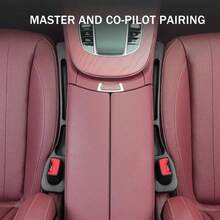 2pcs Car Seat Gap Filler Accessories For Between Seats Car With 2 Compartments Universal Fit Stop Things From Dropping,Fits Most Vehicles With A Seat Gap Between 1.2" And 2.2" - one-size - View 3