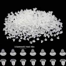2000/500 piezas Cierres de goma de silicona transparente para pendientes, accesorios para manualidades de joyería - tapones para los oídos de silicona - Ver 24
