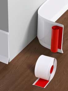 1卷柔性踢脚线装饰条，4*39.3英寸（10*100厘米）自粘乙烯基墙底，即撕即贴式弧形踢脚线，橡胶墙底，踢脚线装饰条 - A - 查看 1