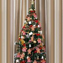 2pcs Handmade Gingerbread Man & Christmas Tree Ornaments - Hanging Holiday Decor, Suitable For Christmas Non-Feather Decoration, No Electricity Needed, Scene Setting, Christmas Party Decoration