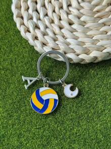 个性化排球钥匙扣礼品，送给段街运动员的礼物，感恩节和圣诞节礼物 - 黃色 - 查看 122