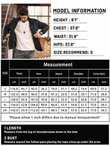 KEFITEVD Men's Casual Workwear Jacket Padded Lined Warm Thickened Jacket Hooded Multi-Pocket Outdoor Activity Jacket - 黑色 - 查看 6