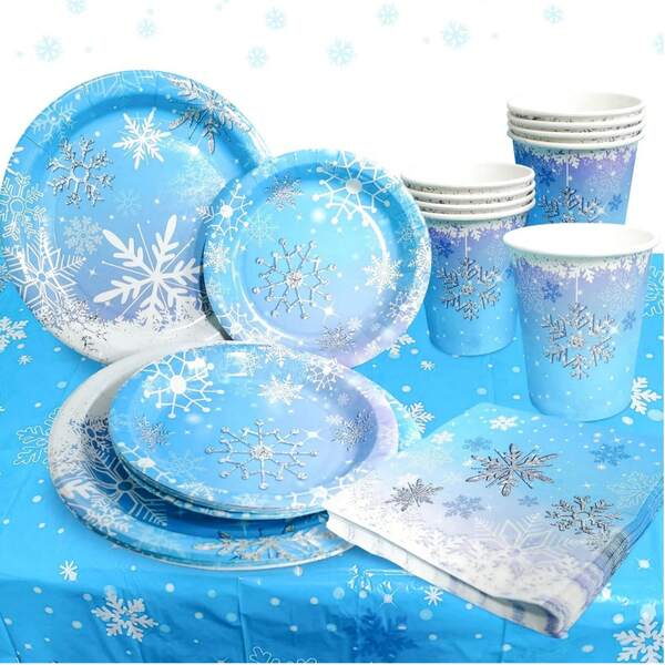 ROARING GOOD TIME Frozen Birthday Party Plates Frozen Party Supplies Frozen Birthday Decoration Frozen Party Favors Else Birthday Decoration Else Party Supplies