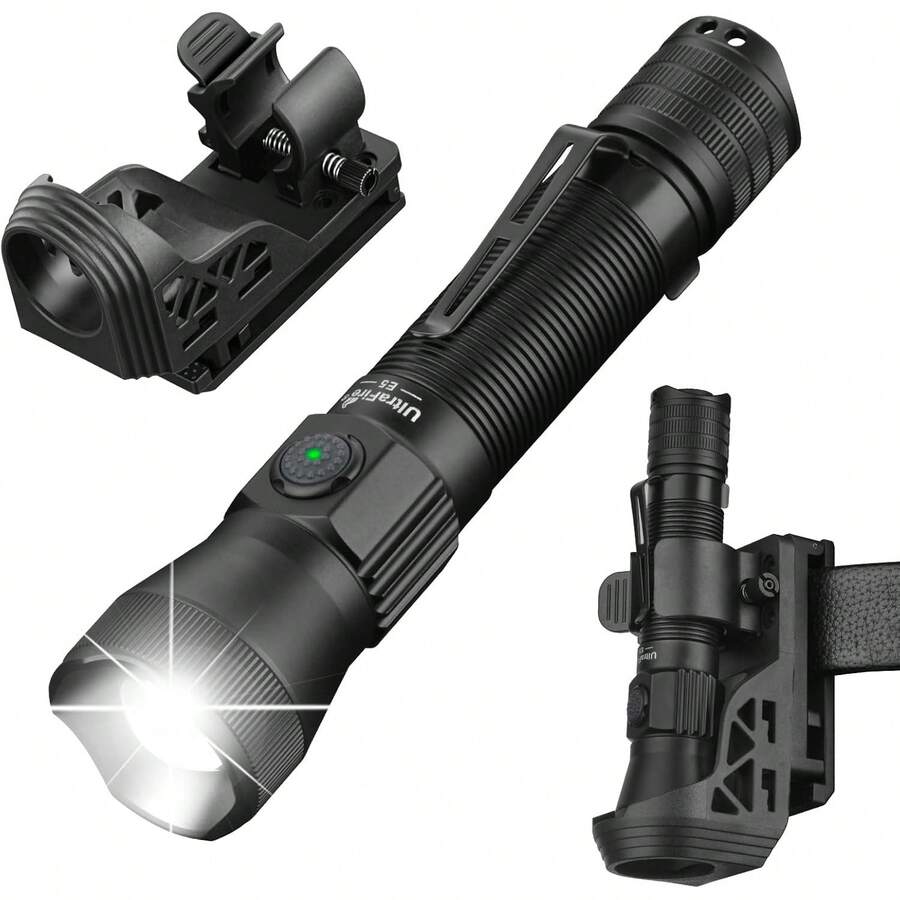 ULTRAFIRE Tactical EDC Flashlight With Holster,1350 High Lumens ...