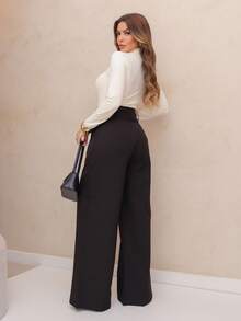 YING ZI Women Pants - 黑色 - 查看 3