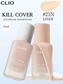 Clio 35ml K-Beauty KILL COVER THE ORIGINAL 韓系底妝液態粉底，高延展性，中至高遮瑕，自然光澤妝效，打造無瑕肌膚，輕盈無感，持久亮澤，適合敏感肌 - 21N LINEN - 查看 2