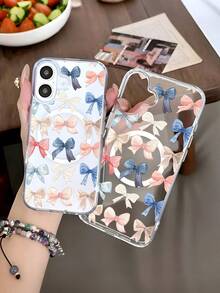 Funda magnética premium para teléfono, con estampado de lacito, compatible con iPhone 16e/16/15/14/13/12/11/ProMax/Pro/Plus/XSMax/XS/X y Galaxy S22/S23/S24/Plus/FE/Ultra. Funda de verano única y elegante para mujer, con diseño transparente, a prueba de golpes y antiarañazos, ultra delgada, de acrílico y TPU, con protección resistente al amarillamiento. Carcasa protectora definitiva para hombre, mujer y accesorios de regalo para amigos. - transparente - Ver 4