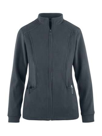 Chaqueta de uniforme de mujer de manga larga con bolsillo delantero abierto, de felpa, para enfermeras, trabajadores de la salud, dentistas, veterinarios, laboratorios