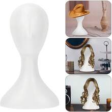 Plastic Female Mannequin Wig Hair Hat Scarf Manikin Head Model Display Stand AU - màu đen - Xem 8