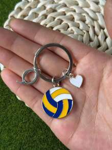 个性化排球钥匙扣礼品，送给段街运动员的礼物，感恩节和圣诞节礼物 - 黃色 - 查看 142