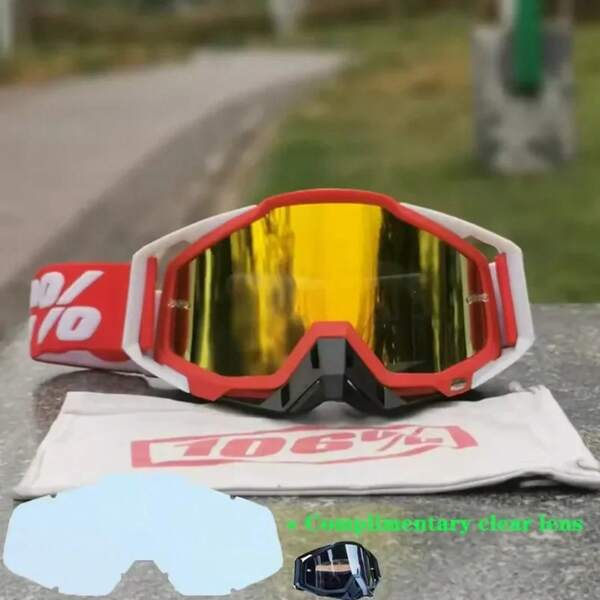 PITSCOTTFOX100 Best Selling Men And Women Windproof Glasses Motorcycle Goggles Motocross Dustproof Racing Cycling Skiing Goggles