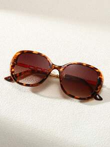 1 Stück modische Oversized Metallketten-Rahmen Frauen Sommer Strand personalisierte Y2K Urlaubs Mode