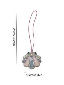 Accesorio de bolso de verano hecho a mano con bordado de cuentas con motivos de vida marina, concha, tortuga marina, estrella de mar con strass de lujo, accesorios para el coche para mujeres, cuentas, cuentas incrustadas, cuentas hechas a mano para uñas - Multicolor - Ver 2