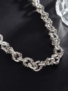 1 件哥特式复古夸张几何骷髅链身体链，时尚嘻哈，适合节日、派对、休闲装、街拍、度假、宴会、男女通用魅力珠宝裤链礼物 - 褲鏈 - 查看 4