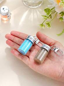 5/3/1 Stück kleine Glasflasche mit Aluminiumkappe, dekorative Wunschflasche, 7ml/0,2oz mit Schlüsselanhänger Handwerksgeschenk Anhänger DIY Glasgefäß Micro Nachrichtenflasche - personalisiertes Accessoire für Reisen, Heimdekoration