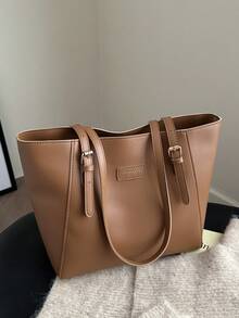 Große Kapazität Tasche für Damen Herbst und Winter vielseitig 2024 neue einfache Umhängetasche, Collegetasche für Studenten, Pendler Tragetasche