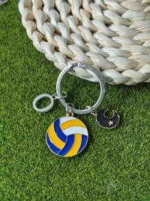 个性化排球钥匙扣礼品，送给段街运动员的礼物，感恩节和圣诞节礼物 - 黃色 - 查看 76