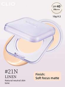 Clio K-Beauty KILL COVER MESH BLUR 氣墊粉底組 15g*2 [含補充裝]，SPF40+ PA++++，酷涼清爽，柔焦霧面妝效，控油遮毛孔，打造無瑕輕盈平滑肌膚，持久亮澤，敏感肌適用 - #21N LINEN - 查看 3