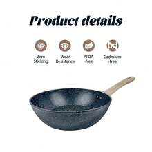 ABKOK ABKOK 1pc/3pcs Aluminum Frying Pan Set (18cm/24cm/28cm Shallow Frypan) (20cm/24cm/28cm Deep Skillet) - Lightweight & Fast Heating, Choose Single Or Trio Pack, Single Pans And Cookware Sets Are Sold Individually, Family Dinner Supplies, Party Supplies