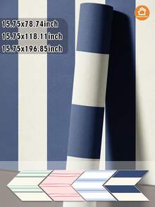 SUPSTICKER 1 rouleau de papier peint adhésif moderne et minimaliste à motif rayé, facile à décoller et à coller. Convient pour la décoration murale du salon, de la chambre, des armoires, des bureaux, des salles de classe, des dortoirs. Papier peint, stickers muraux, décoration murale, décoration de chambre, décoration de cuisine de 15,75*78,74/118,11/196,85 pouces