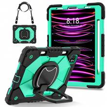 Colorblock Handheld Rotating Shockproof Protective Case With Shoulder Strap For Apple IPad Mini 7, IPad Mini 6, IPad 6th (9.7-Inch), IPad Pro 9.7 (2016), IPad 5th (9.7-Inch), IPad 10.2 7th Gen 2019, IPad 8th (10.2-Inch), IPad 9th Gen (10.2-Inch), IPad 11(A16 2025), IPad 10th (10.9-Inch), IPad Air 4th (10.9-Inch), IPad Air 5th Gen 2022, IPad Air 11-In.(M2)-2024, IPad Air 11(M3 2025)