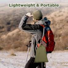 Camping Hammock With Rain Fly Tarp And Mosquito Net Portable Double Hammock Tent - màu xanh lá - Xem 5