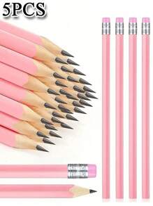 30pcs Pink Wedding HB Pencil Set, Wooden Pencils With Erasers, Suitable For School Drawing, Sketching, Wedding, Office Supplies, New Year And Valentine's Day Gifts, Back To School, Art Supplies, Student Stationery, Learning Accessories - Multicolor - View 15