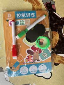 1 Set Of 32 Page Mind Enlightenment Movement Reusable Magic Practice Tracking Workbook Montessori Painting Education Control Training. Back To School Season Books. (Pen Eraser And Snap Ring Colors Are Randomly Assigned) - Multicolor - View 16