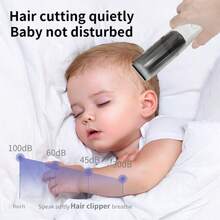 RAF 具有自动吸尘功能的婴儿理发器，儿童电动理发器，静音自动吸毛家庭电动剃须刀，专业充电式身体美容器，送给妈妈的礼物，陶瓷刀片理发器，儿童电动理发器 - 智能真空修剪套装，1200mAh 可充电锂电池，USB 充电，送给妈妈的礼物