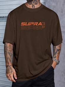 Oversized Streetwear T-Shirt Supra MK4 Orange Car Fast And Furious REF 7241 VEST NERD - 鏽棕色 - 查看 2