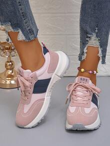 ZKBBO Women's Casual Sports Sneakers Flat Outdoor Running Walking Shoes - Pink - View 5