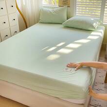 Fitted Sheets - Algodón lavado-verde claro - Ver 2