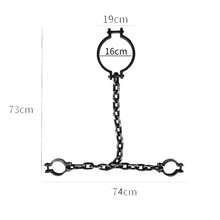 Halloween Prop Handcuffs, Leg Shackles, Prisoner Role Play Toy, Plastic Lock Chain Leg Cuffs