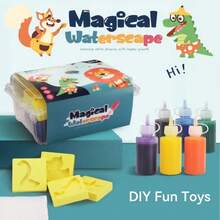 9/13/14/16/29pcs DIY Magic Water Toys, 1 Set Multi-Style Shape DIY Magic Water Sprites Educational & Fun Toys, Children Handmade DIY Water Sprites, Water Babies Craft Set - Magic Water, Solution (Random) + Molds (Random) + Molding Powder + Accessories + Box, Cute Creative Sensory Enlightenment Educational Toys - Multicolor - View 2