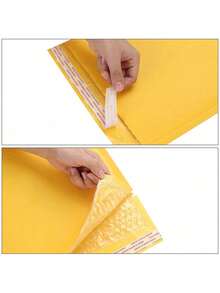 10PCS Yellow Kraft Paper Bubble Mail Bag With Padded Envelope And Self Sealing Bag,For School Supplies,Back To School - Multicolor - View 3
