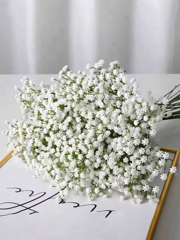 100pcs Artificial Flowers Baby Breath Flower Fake Gypsophila, Roose Gypsophila Artificial Flowers Gypsophila Plants Gypsophila Flowers Gypsophila Artificial Bouquet Gypsophila Artificial Flowers For Wedding Bridal Bouquets Home Crafts Decoration, For Wedding Party Home Decoration Floral Bouquets DIY Accessories, Valentine Day, Gift Gifts Birthday Graduation- Plastic Flowers!!Christmas Decorations For Home