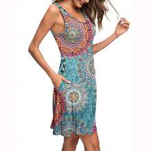 Women's Casual Summer T-Shirt Dresses – Ideal As Beach Cover-Ups Or Tank Dresses - 新印花綠 - 查看 4