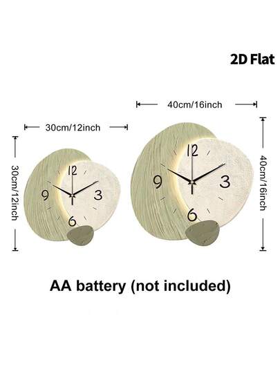 2D Flat 1pc Verlichting Luxe Minimalist Home ation Wand Clock, Ultra Quiet Quartz Movement, No Ticking Sound, Painting Klok Living Room, Bedroom Office, able Watch, Unique Personalized, Clear Reading Time, In Room view 5
