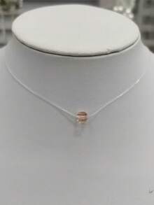 1 件方晶锆石镶嵌蛋形莫桑石银项链