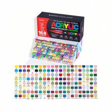 288 Colour Acrylic Marker Set, Soft Tip With Automatic Ink Control System, Strong Coverage For Doodling And Colouring, Suitable For Artists, DIY Crafts, Canvas, Wood, Glass, Rocks And Fabrics, Great For Back To School!