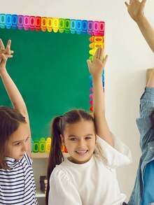 2 pièces Ensemble de bordures de crayon arc-en-ciel, décorations de bordure de tableau d'affichage, convient pour le tableau noir, le tableau d'affichage, le mur, la fenêtre de la salle de classe de l'école, la porte, la décoration de la rentrée scolaire, la décoration de la salle de classe, la décoration de la chambre, les fournitures pour bébé, la décoration de fête, la décoration de vacances, les cadeaux de baby shower