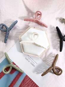 4个装女士发夹，简约风格发饰，适合厚发/细发，优雅十字哑光简约设计发卡，纯色发夹，打造复古发型，家居浴室装饰，秋季装饰，返校季发饰